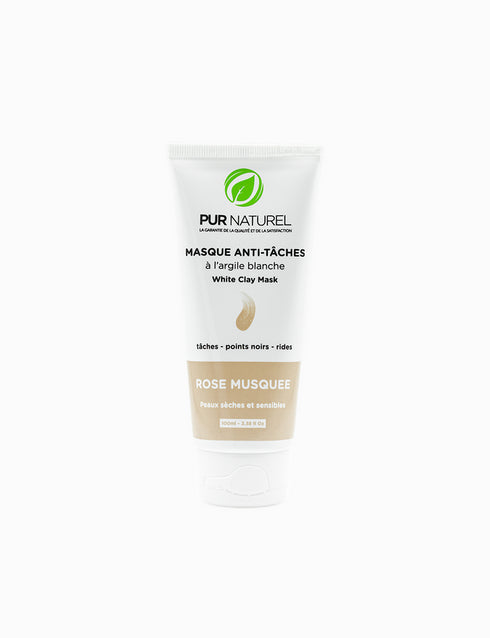 Masque Anti-tâches - Argile blanche et Rose musquée - 100g