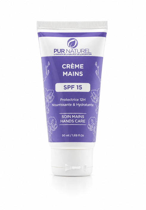 Crème Mains SPF 15 – Nourrissante & Protectrice 50ml