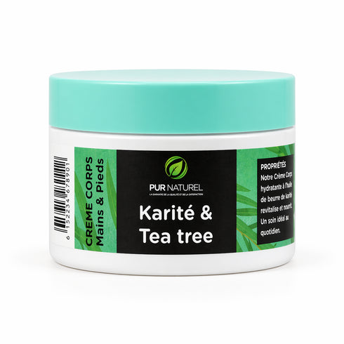 Crème Corps, Mains & Pieds – Karité & Tea-Tree 125g